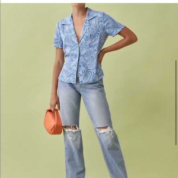 Reformation Cuba top- size small- color splash - Picture 3 of 4